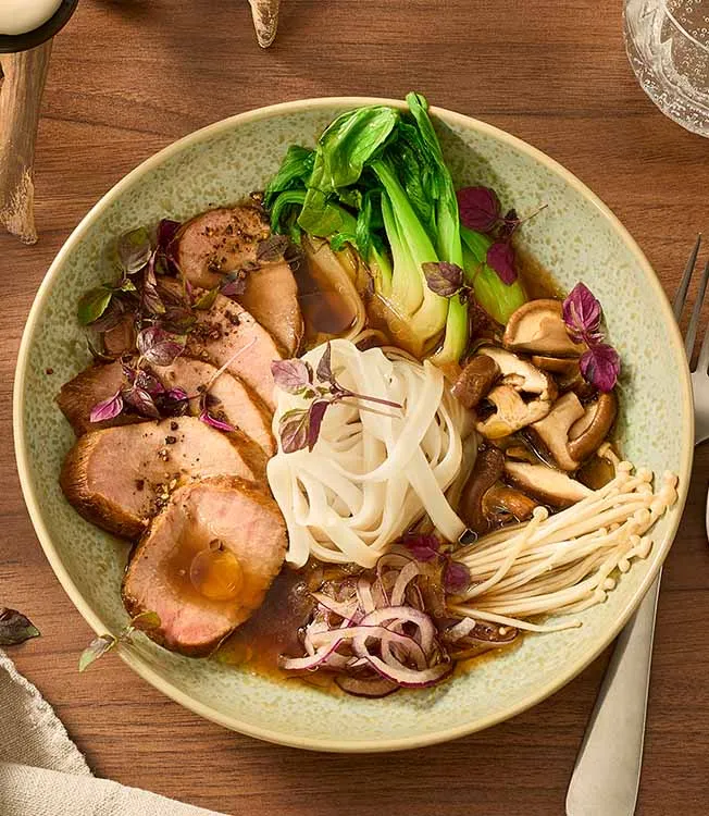 Villisika-nuudelikeitto