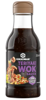 Kikkoman paahdetulla valkosipulilla maustettu teriyaki wokkikastike