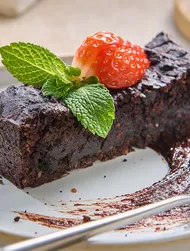 Gluteeniton mustapapu-brownie
