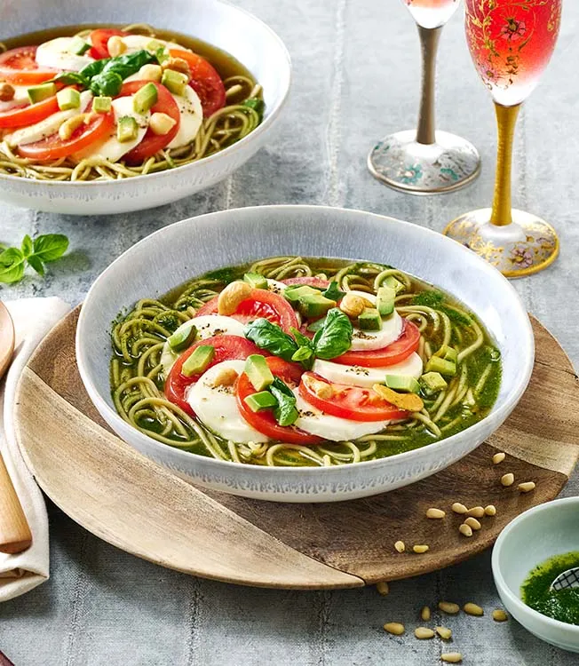 Ramen caprese