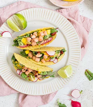 Tacot hunaja-soijamarinoidulla lohella