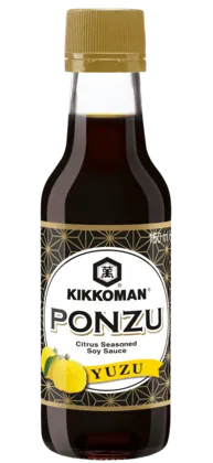 Kikkoman Ponzu - sekoitus soijakastiketta, etikkaa ja yuzu-hedelmätäysmehua Kikkoman Ponzu - sekoitus soijakastiketta, etikkaa ja yuzu-hedelmätäysmehua