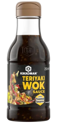 Kikkoman paahdetuilla seesaminsiemenillä maustettu teriyaki wokkikastike