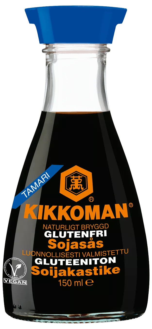 Kikkoman luonnollisesti valmistettu Tamari Gluteeniton soijakastike 150 ml annostelupullo