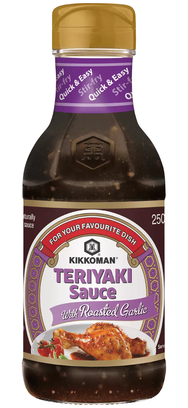 Kikkoman Paahdetuilla valkosipulilla maustettu Teriyaki-kastike 250 ml pullo