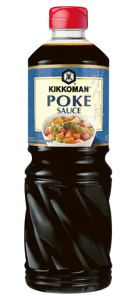 Kikkoman soijakastike- ja seesamiöljy -pohjainen kastike poke-kulhoa carten