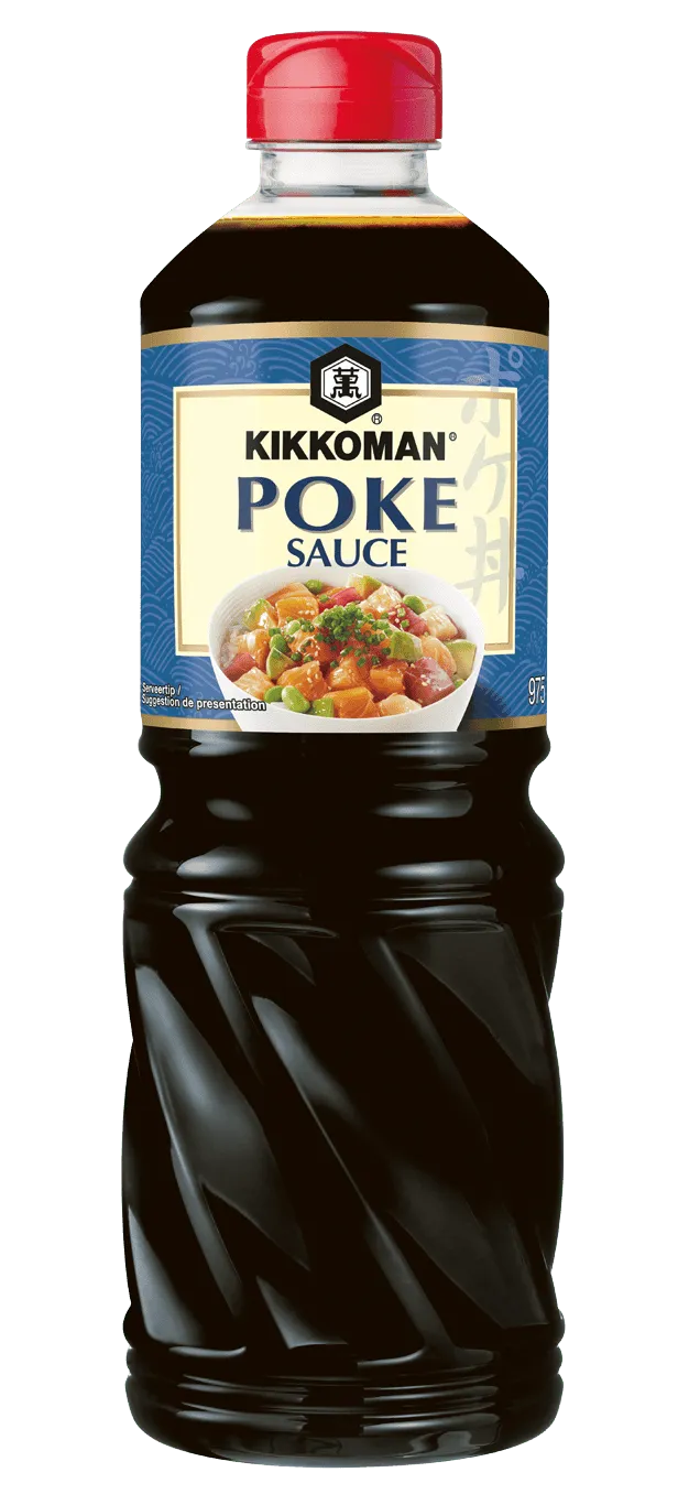 Kikkoman soijakastike- ja seesamiöljy -pohjainen kastike poke-kulhoa carten 975 ml PET-pullo