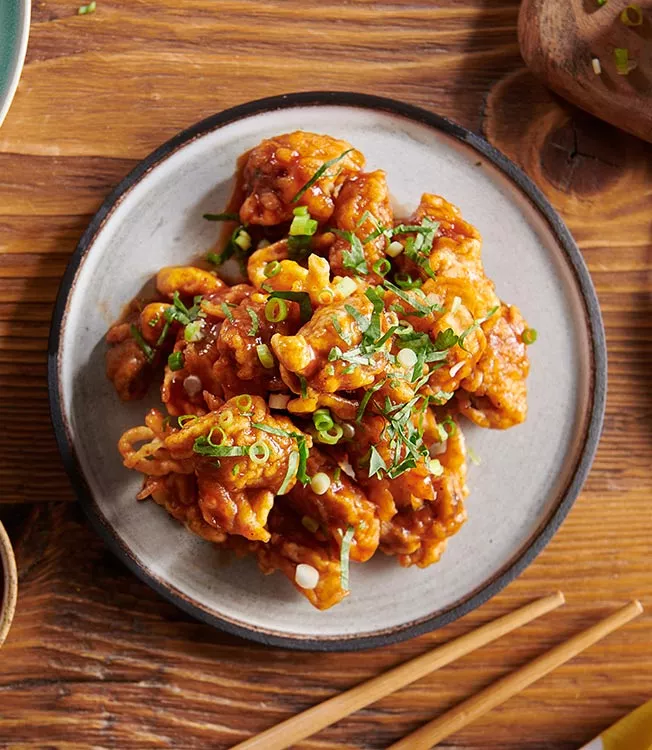 Friteeratut simpukat ponzu-chilikastikkeella